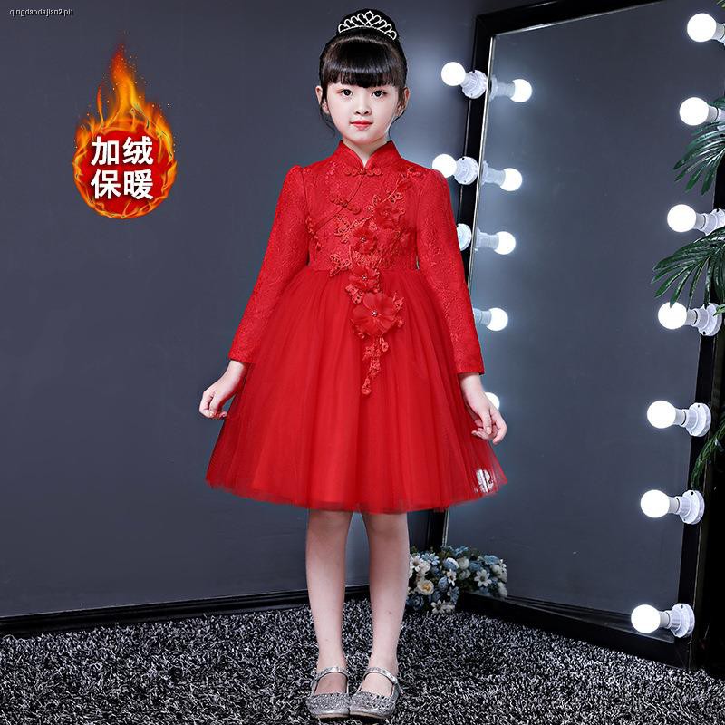 Children Formal Dress In The Female Children Of New Fund 2019 Autumn Winters Is Long Dress Pupi Shopee Philippines