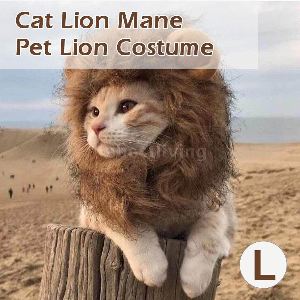 Lion Mane Fancy Dress Costume For Cats Fun Pet Apparel For Parties And Halloween Clothing