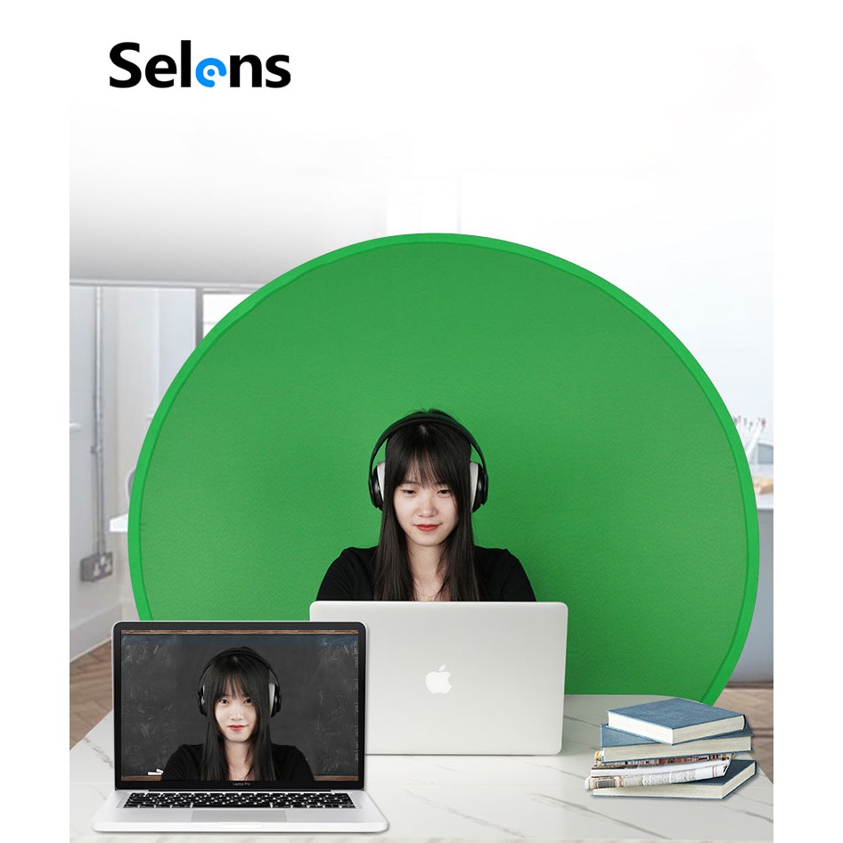 A green screen is a medium to large green backdrop placed behind or around a video shoot to enable the easy addition of digital effects later. Selens Portable Green Screen Webcam Round Background Gaming Chair Green Chromakey Backdrop 130cm With Bag Shopee Philippines