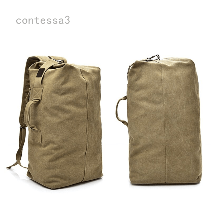 Contessa3 Military Tactical Canvas Backpack Men Male Big Army Bucket Bag Duffle Bag Shopee Philippines