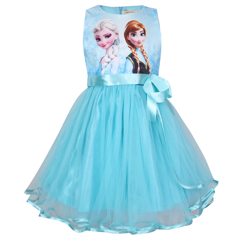 Baby Girl Princess Queen Elsa Frozen Dress Ready Stock Children Anna Frozen Cosplay Sleeveless Dresses For Kids Party Dress 0574 Shopee Philippines