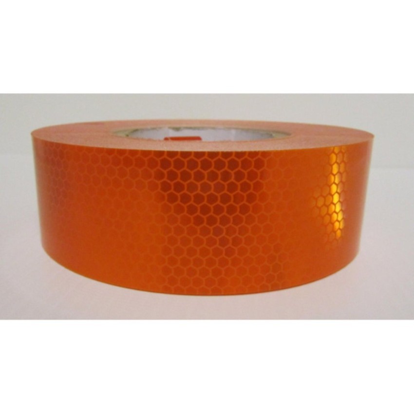 Reflectorized sticker tape orange