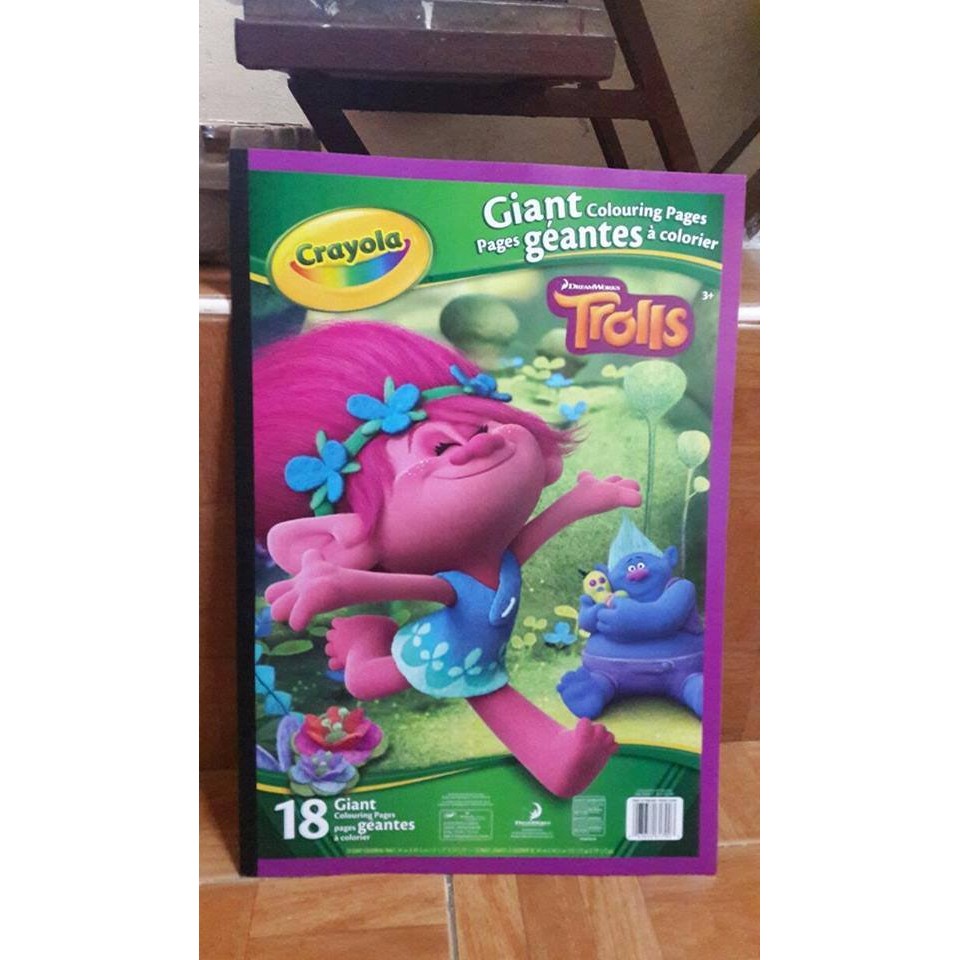 The coloring pages and stickers in this set. On Hand Crayola Giant Coloring Pages 12 75 Inch X 19 5 Inch Trolls Shopee Philippines