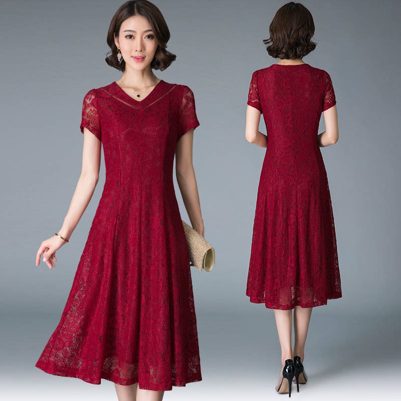 Wedding Mother Loaded Lace Dress Festive Party Wedding Dress Shopee Philippines