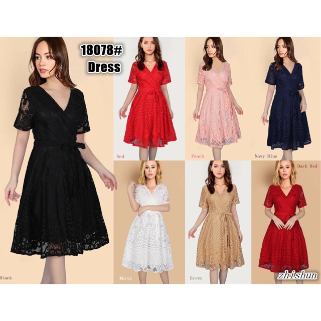 Overlap Dress Casual Dress Wedding Dress Elegant Dress Shopee Philippines