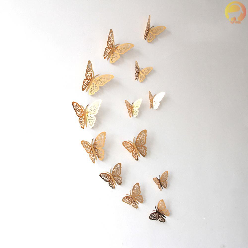 The experts at hgtv.com share 7 rooms with wall art that pops. Ready Stock F H 12pcs Set Vivid 3d Butterfly Wall Stickers Removable Mural Stickers Diy Art Wall Decals Decor With Glue For Bedroom Wedding Party Silver Shopee Philippines