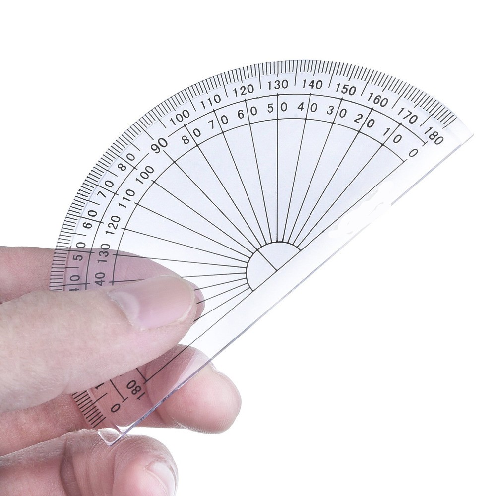 1 piece plastic protractor 180 degrees protractor for