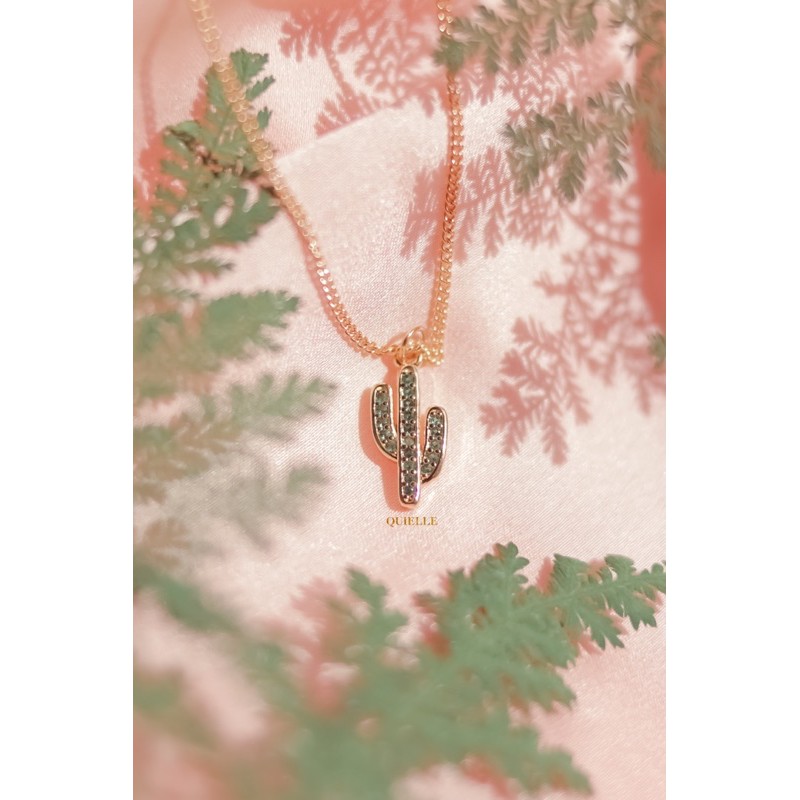 Small cactus charm on a 16 gold filled ball chain charm 12x7mm. Tiny Cactus Necklace By Quielle Shopee Philippines