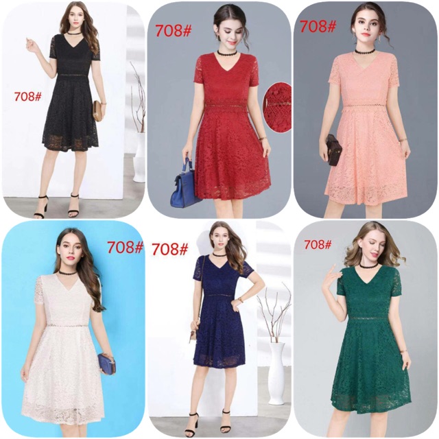 708 Woman Fashion Dinner Summer Dress Shopee Philippines