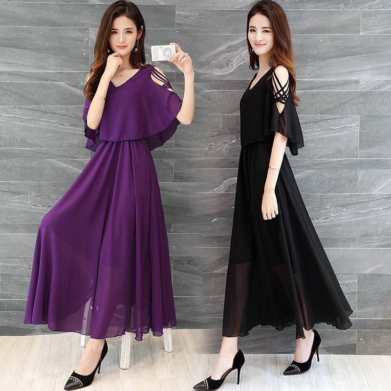 Oversized Size Dress 50 105kg Foreign Style Plus Size Female Dress Women 2020 New 100kg Fat Women Summer Chiffon Cover Belly Show Thin Sexy Big Swing Skirt Shopee Philippines