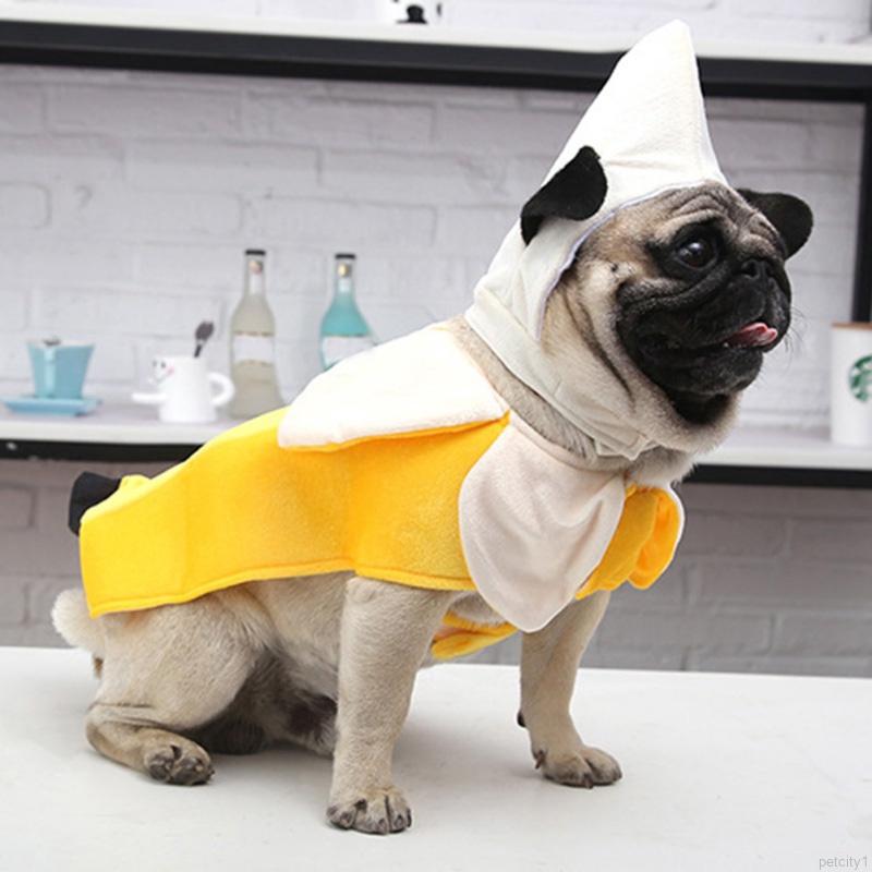 Pet Clothes Banana Robes Funny Theme Fancy Dress For Halloween Pet Dog Costume Shopee Philippines