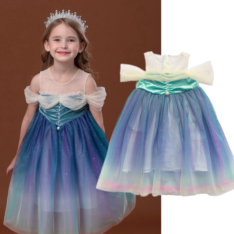 Nnjxd Girls Clothing Cosplay Little Mermaid Ariel Princess Dress Children Birthday Dresses Kids Halloween Costume Shopee Philippines