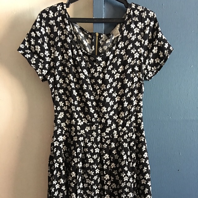 Forever 21 Black Floral Dress 1 Shopee Philippines