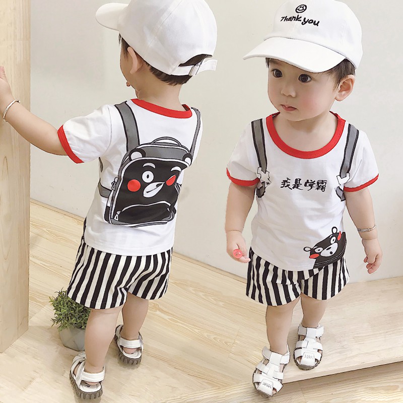 Baby Boys Summer Suit Children S Handsome Boy Boom 1 2 3 Children Infant And Clothes Were 4 Years Old From The Western Style Shopee Philippines