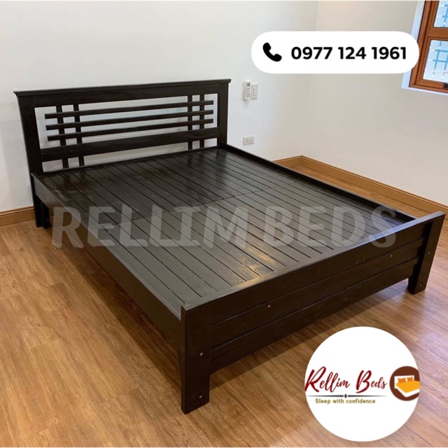 Wooden Bedframe Mahogany And Yakal Guaranteed Na Matibay Shopee Philippines