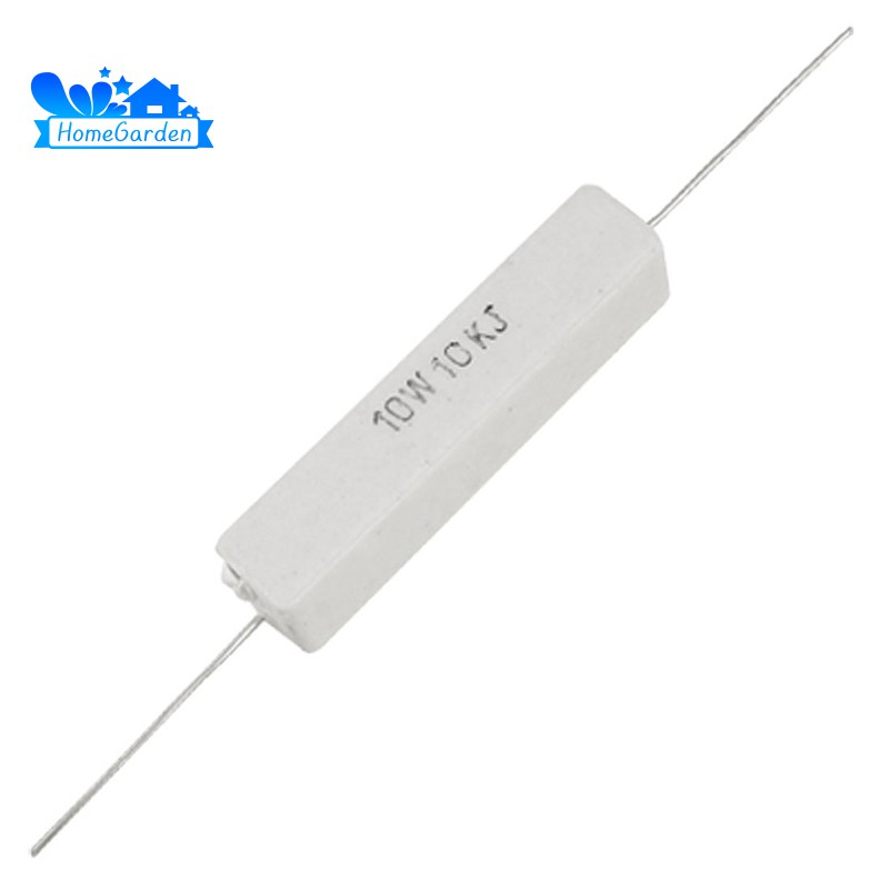 5 Pcs Axial Ceramic Cement Power Resistor 10k Ohm 10w 5