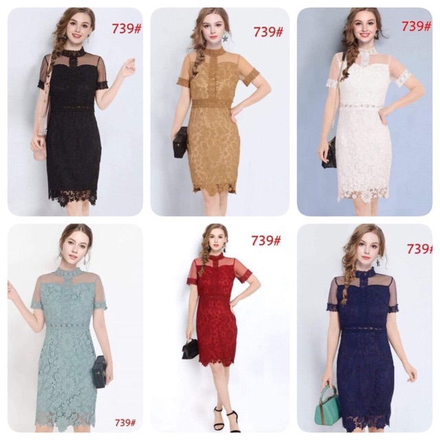 739 Woman Fashion Formal Dinner Party Dress Shopee Philippines