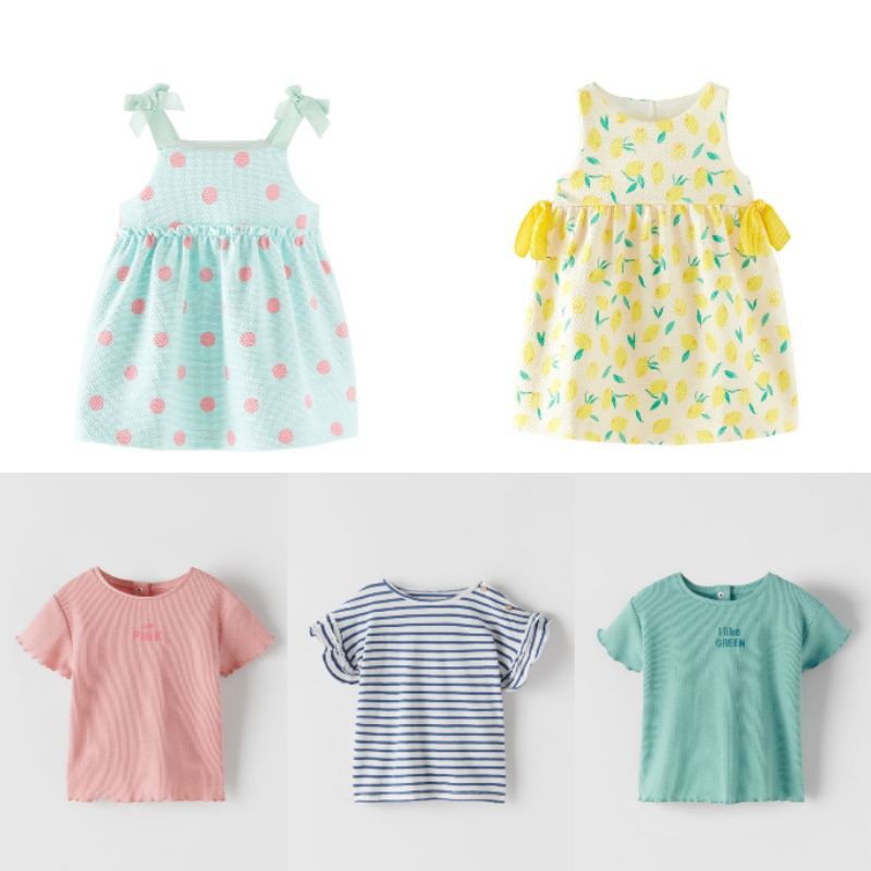 Zara Baby Girl Jacquard Dress And Shirt Top Shopee Philippines
