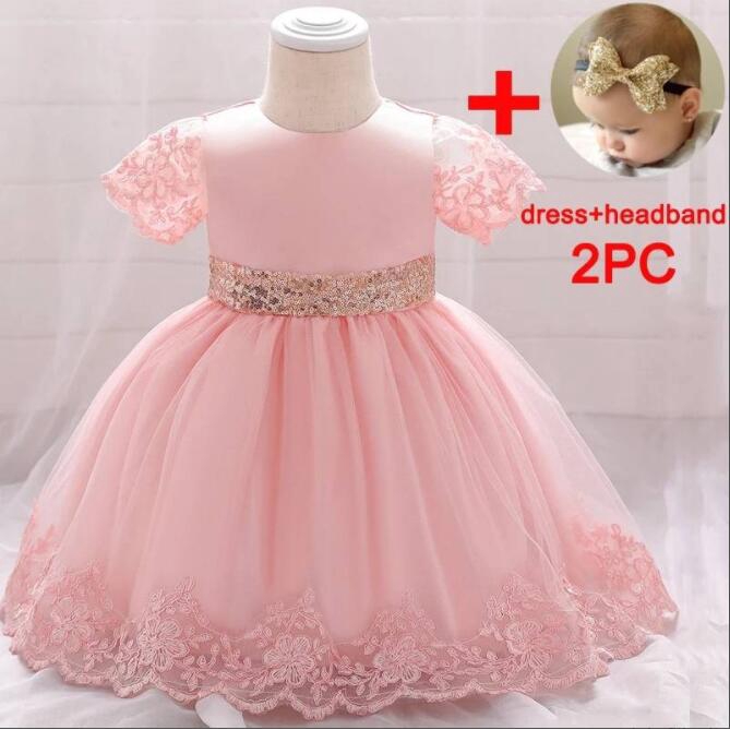 Baby Girl Dress Baby Princess Dress Girl Pettiskirt Lace Bow Sequins Baby First Birthday Dress Girl Princess Dress Dress Shopee Philippines