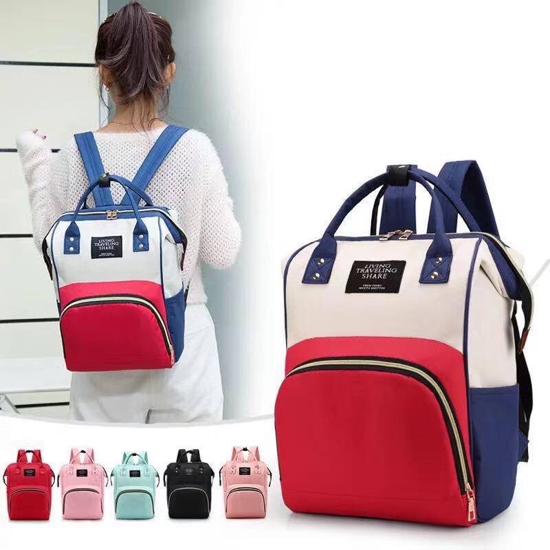 Jeansame Cod Mommy Lou Korean Backpack Diaper Bag Shopee Philippines