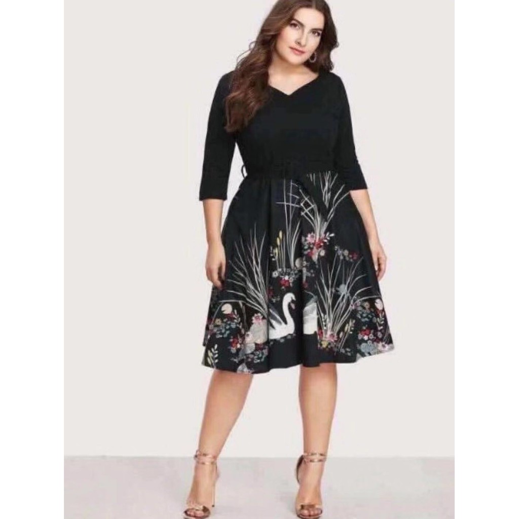 Bohemian Plus Size Floral Casual Formal Dress Shopee Philippines