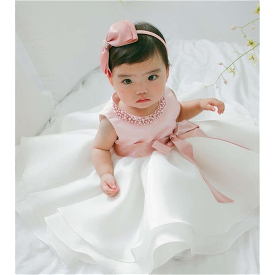 Nnjxd Infant Baby Girls Baptism Christening 1st Birthday Dress Shopee Philippines