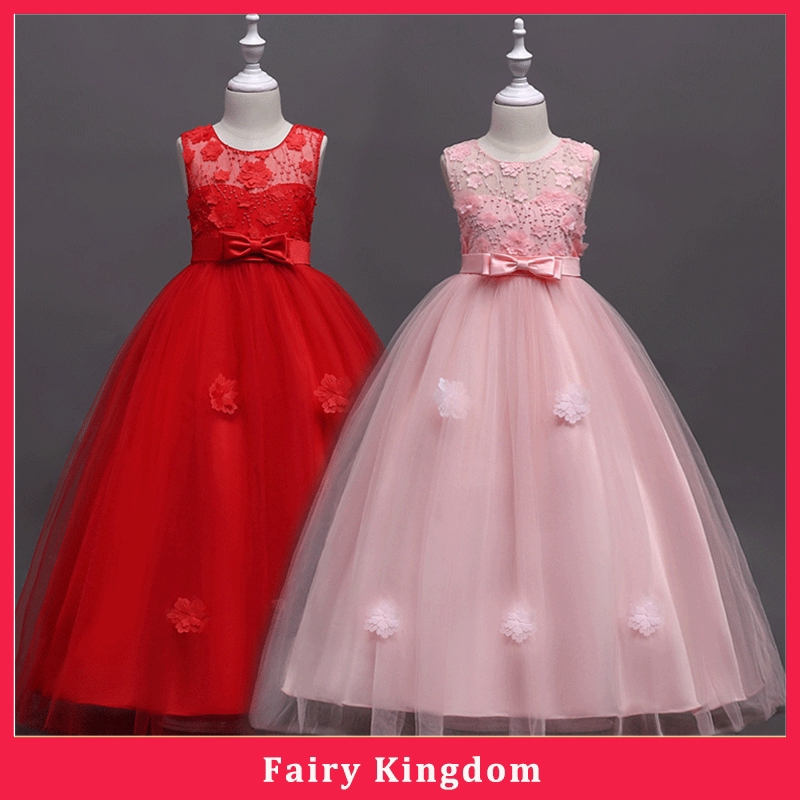 Girls Ball Gown Dress Wedding Princess Bridesmaid Party Prom Birthday For Kids Shopee Philippines