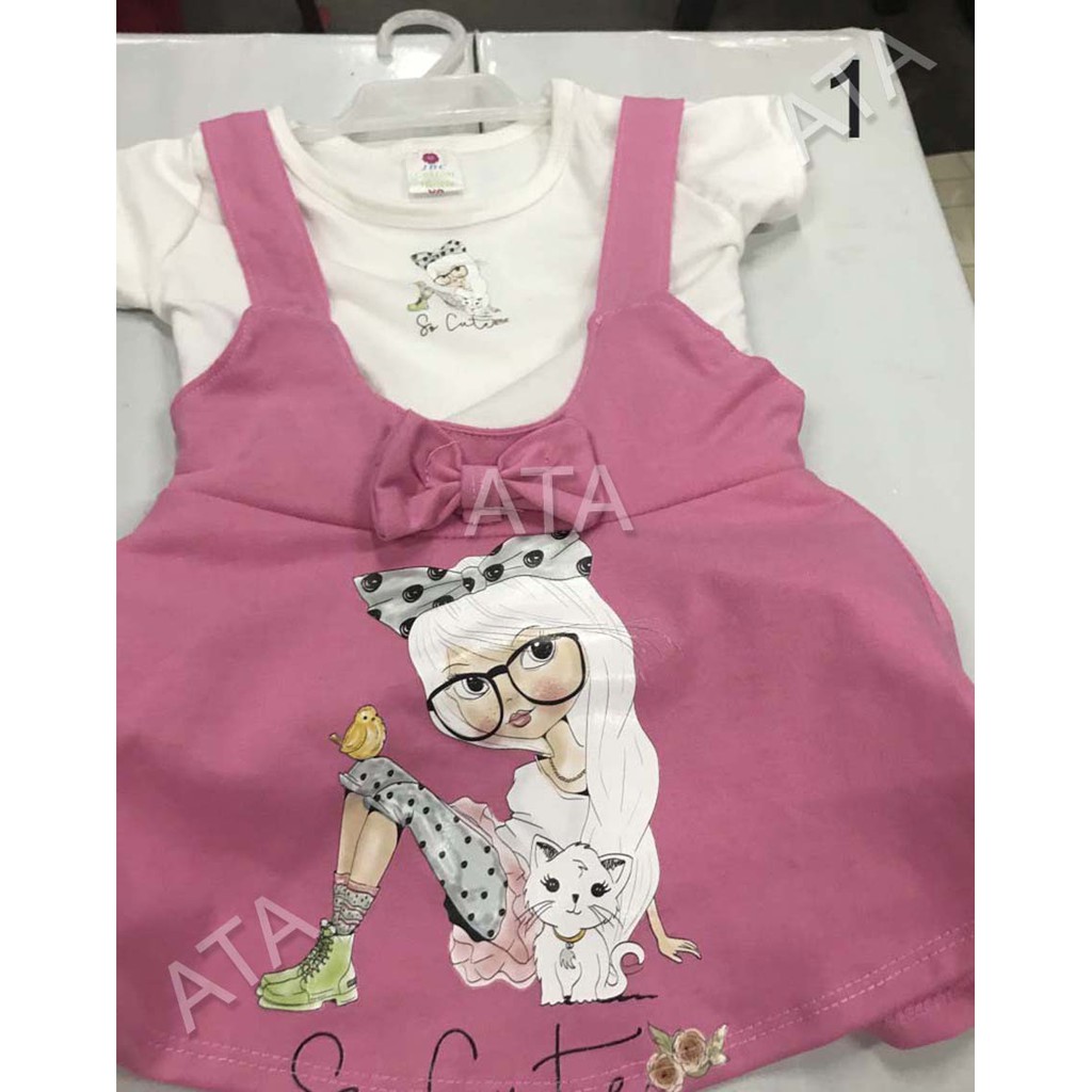 Pink Baby Girl Jumper Dress 2 In 1 Shopee Philippines