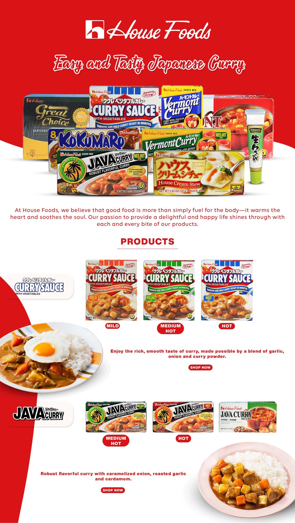 House foods, online shop