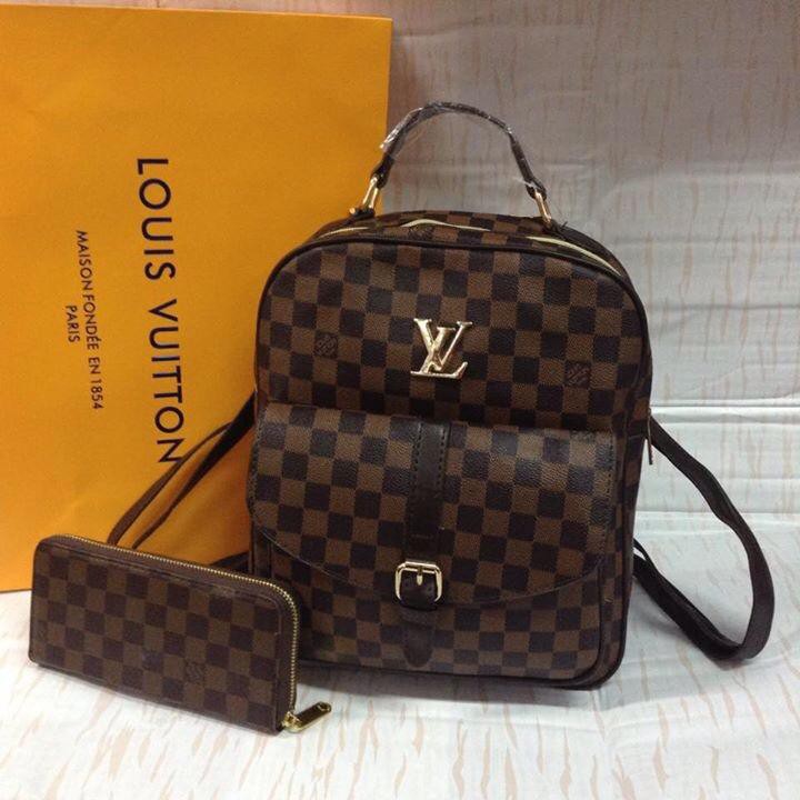 Cod Luisvuitton Backpack School Backpacks Lv Zipper Bags Shopee Philippines