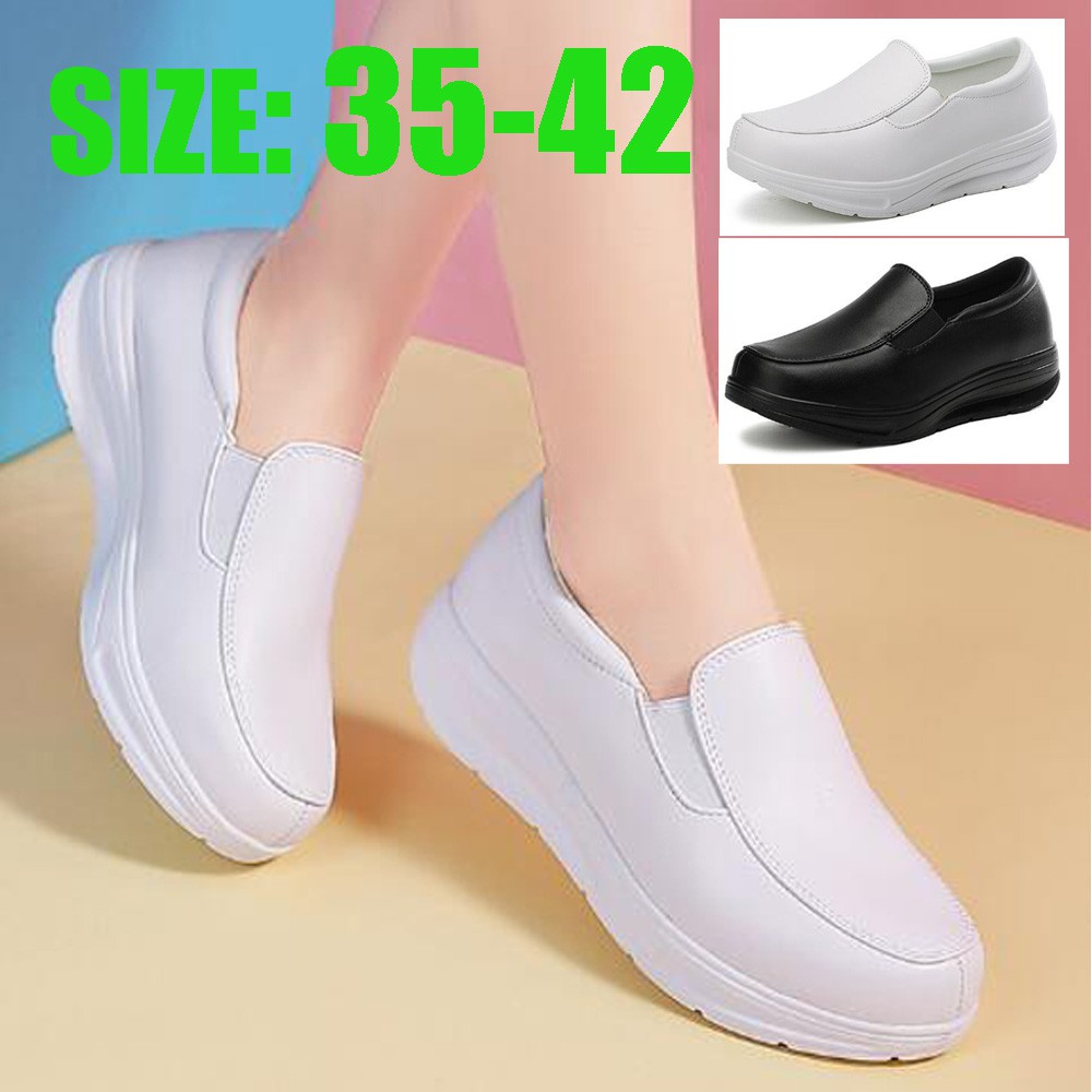 New white nurse shoes black casual summer hospital shoes rocking shoes