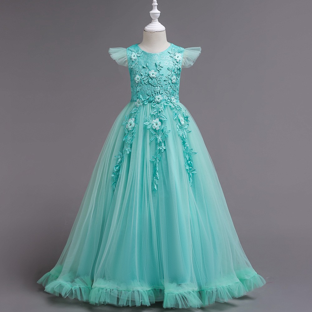 Flower Girl Long Dress For Party Wedding Kids Bridesmaid Costume Dress Children Maxi Dress Girls Shopee Philippines
