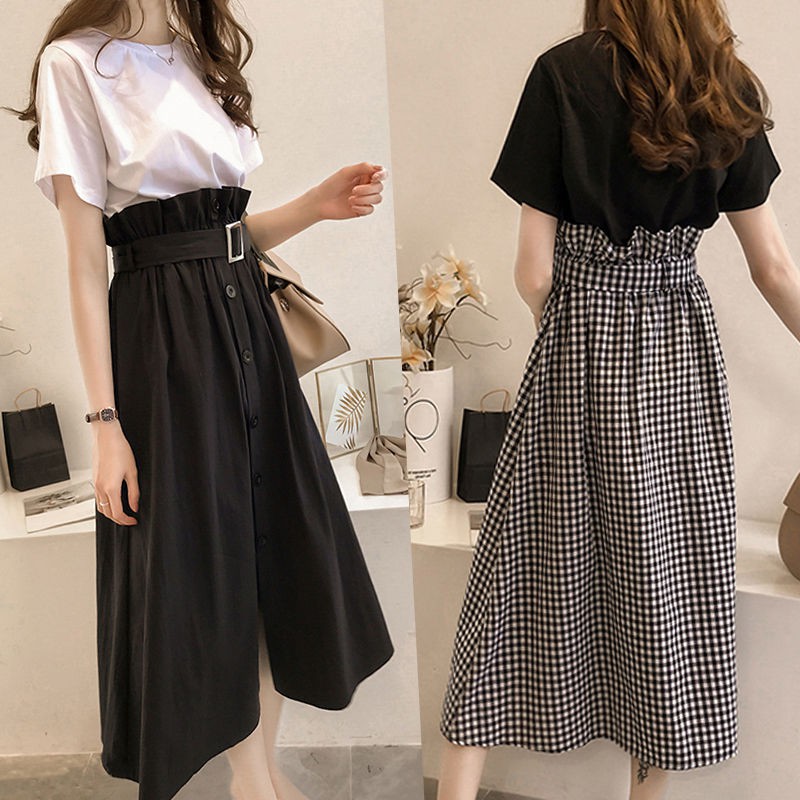 Dress Fat Mm Summer Dress New Big Size Women S Tummy Suit Reduced The Age Sister Cover Two Piece Shopee Philippines