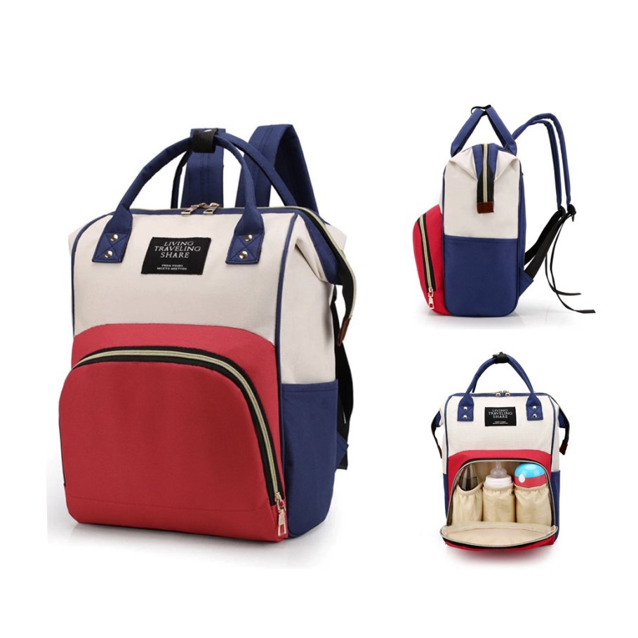 Fashion Mommy Lou 2107 Korean Backpack Diaper Bag Shopee Philippines