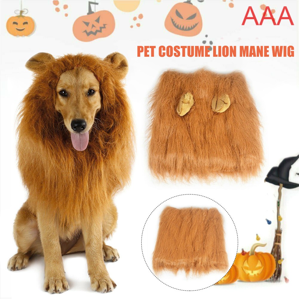 Pet Costume Lion Mane Wig With Without Ears For Large Dog Halloween Clothes Fancy Dress Up Shopee Philippines