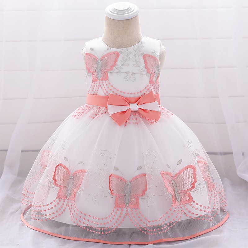2020 Baby Girl Clothes Dresses Girl Bow Birthday Party Print Princess Dress 0 24 Month Shopee Philippines