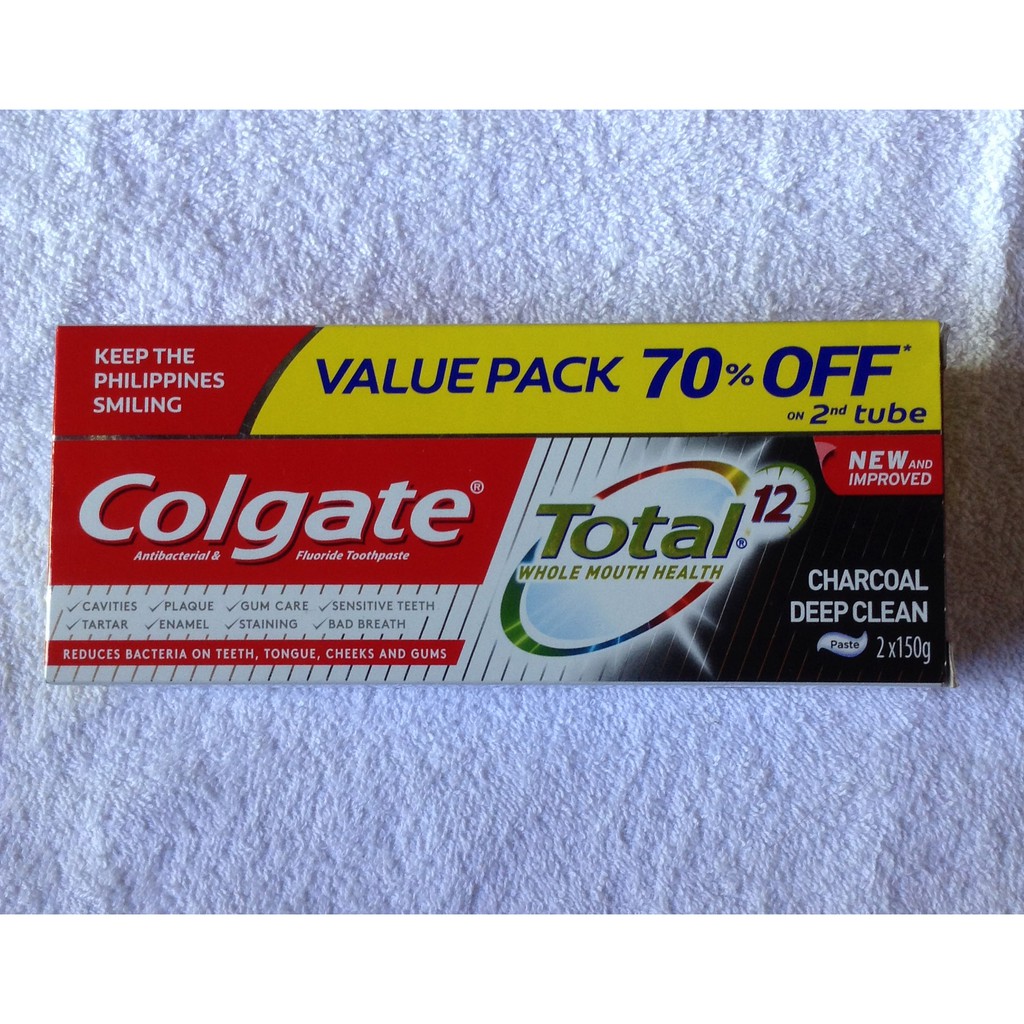 Colgate total charcoal deep clean multi-benefit toothpaste 150g