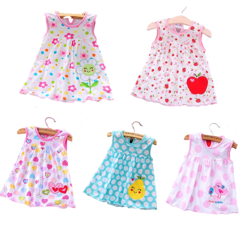 Newborn Girl Princess Sweet Dress Baby Cotton Summer Mini Floral Simple Dress Baju Raya Shopee Philippines