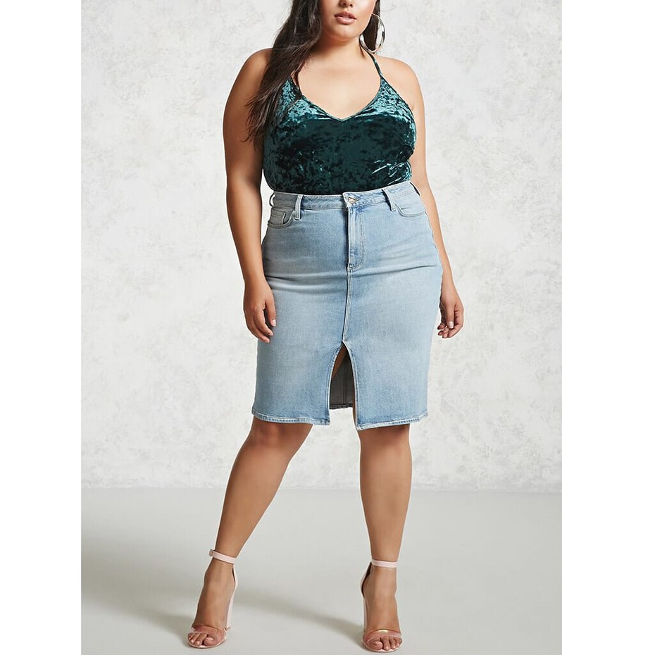 Forever 21 Plus Size Velvet Bodysuit Emerald Shopee Philippines
