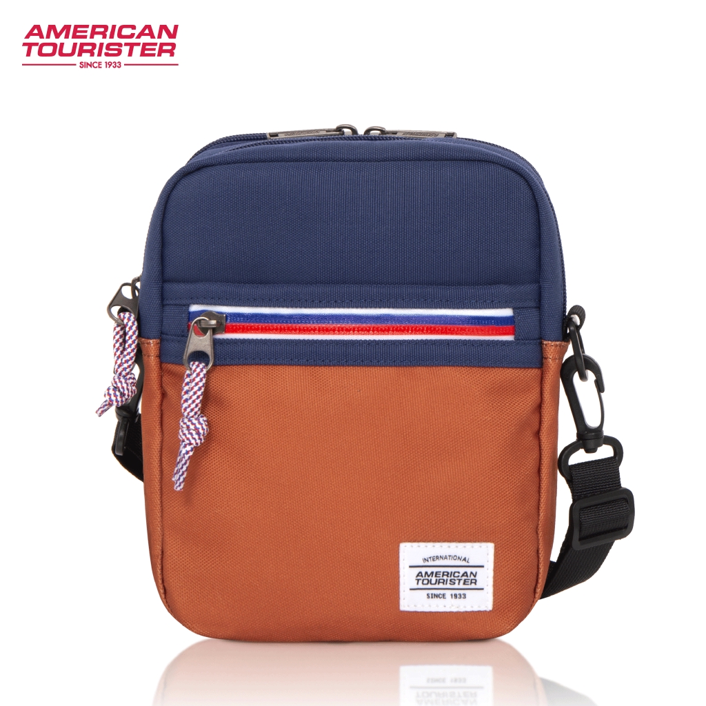 American Tourister Kris Vertical Bag 132650 8873 Navy Chestnut Shopee Philippines