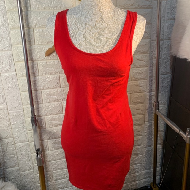 Onhand Forever 21 Red Bodycon Dress Large Shopee Philippines