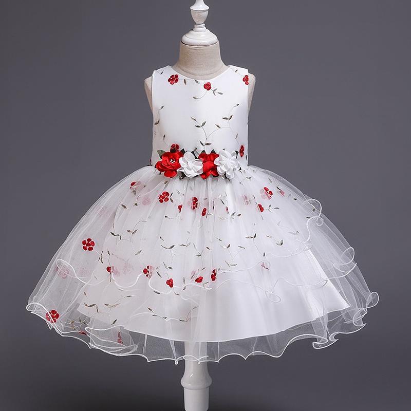 Kids Floral Princess Party Dress Baby Birthday Dress Flower Girls Wedding Dress Toddler Lace Dress Shopee Philippines