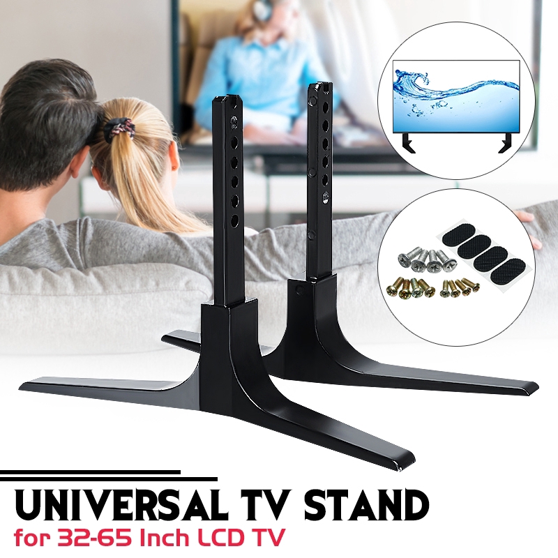 Universal Table Top Tv Monitor Stand Base With Height Adjustment Fit 32 65 Flat Screen Tv Vesa Up To 800x600mm 110lbs Capacity Lazada Ph