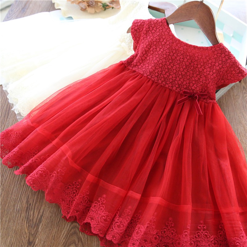 Wfrv Girl Dress Lace Design Princess Baby Girls Kids Dresses Tutu Birthday Party Wear Shopee Philippines