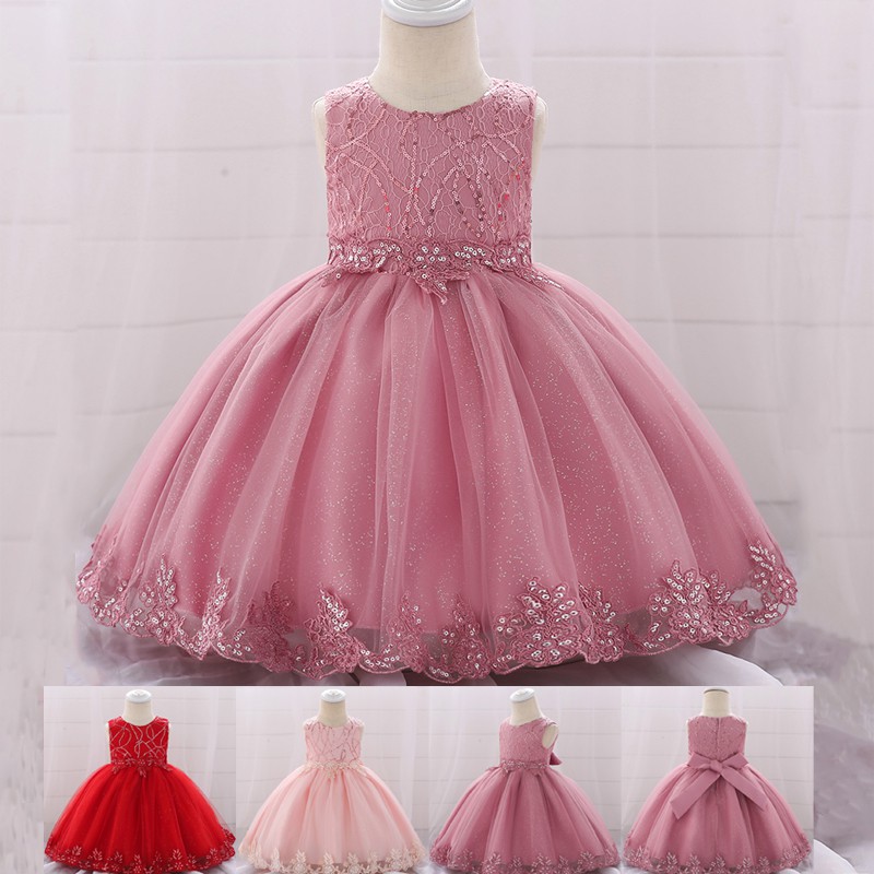Baby Girl Clothes Summer Dresses Ball Gown Girl Birthday Party Sequin Princess Dress 0 24 Month Shopee Philippines