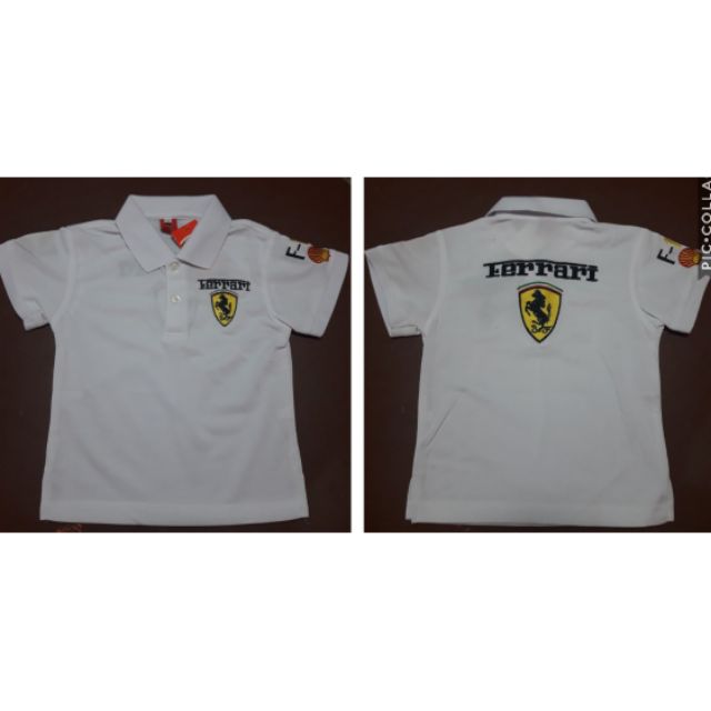 Shop F1 Ferrari Polo Shirt White Kids