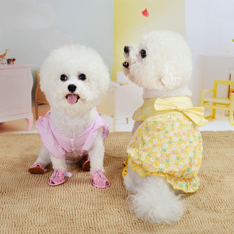 Korean Version Of Pet Dog Clothes Rural Style Dress Pet Clothing Shopee Philippines
