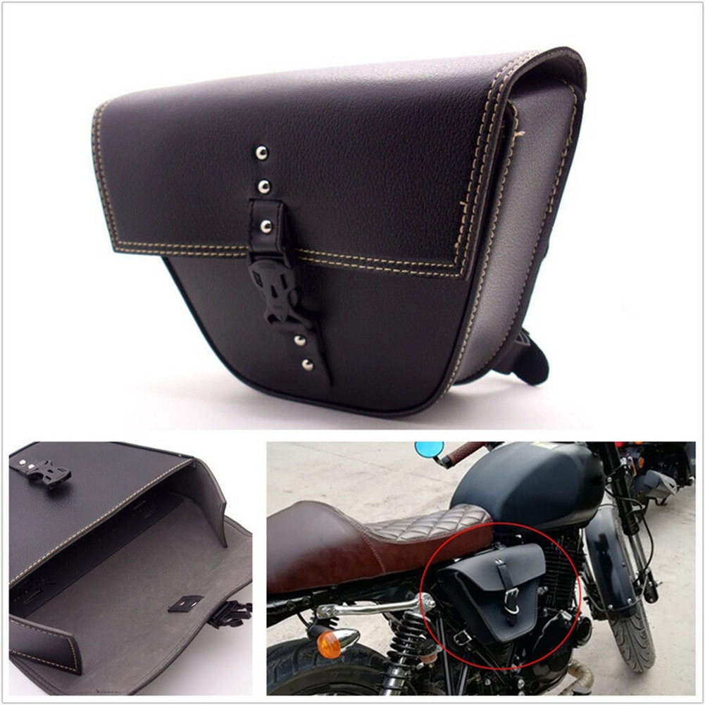 A completely customizable future preppy staple. Triangle Synthetic Leather Motorcycle Side Saddle Bag For