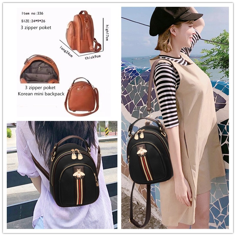 Korean Cute Backpack Bag For Women Fashion Leather Ladies Bagpack Bags 336 Shopee Philippines