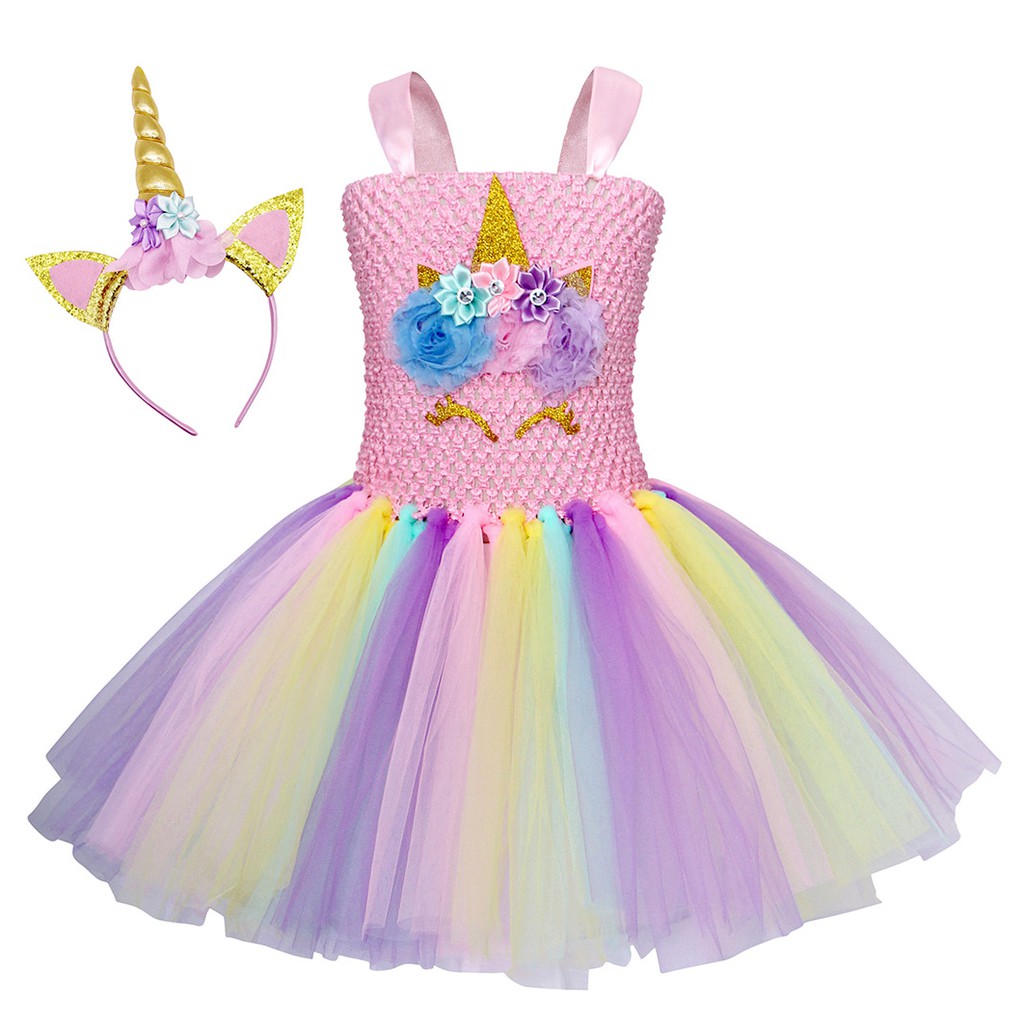 Unicorn Dress Party Dress Children Dress Baby Tulle Prom Dress Shopee Philippines